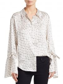 Elisia Love Letter Silk Blouse at Saks Fifth Avenue